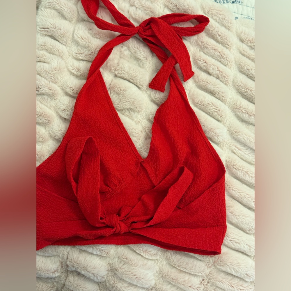 Red Halter Top - Picture 3 of 3